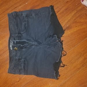 Black High Waisted Jean Shorts - American Eagle